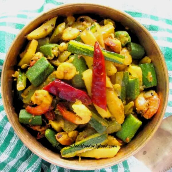 3 types of Shobji+Chingri Bhaji -  (1:4)