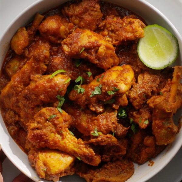 Chicken jhal fry deshi whole chicken