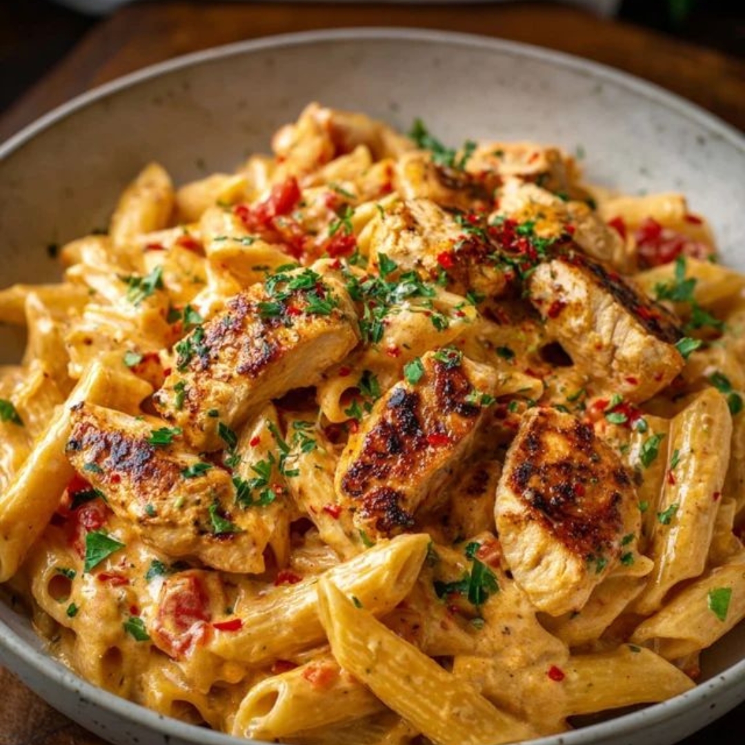 Masala cheese pasta with chicken (500 gram)