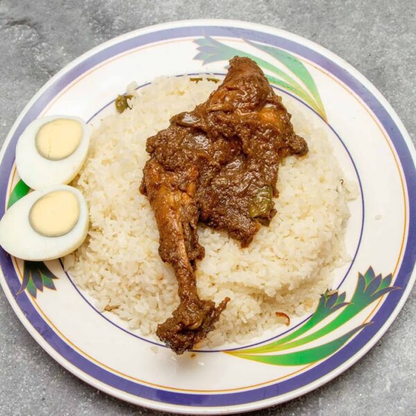 Morog polao(Polao + Chicken Roast(shonali murgi) + Boiled Egg) (1:1)